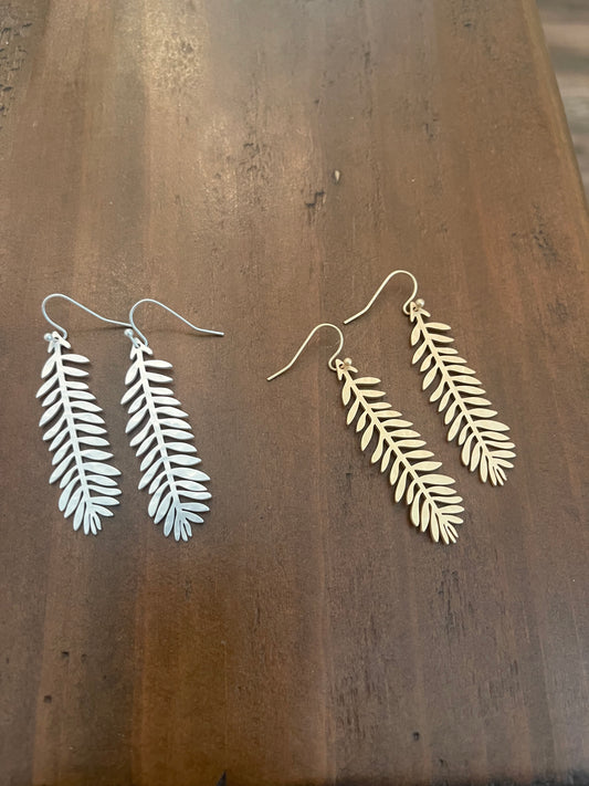 funky feather earrings