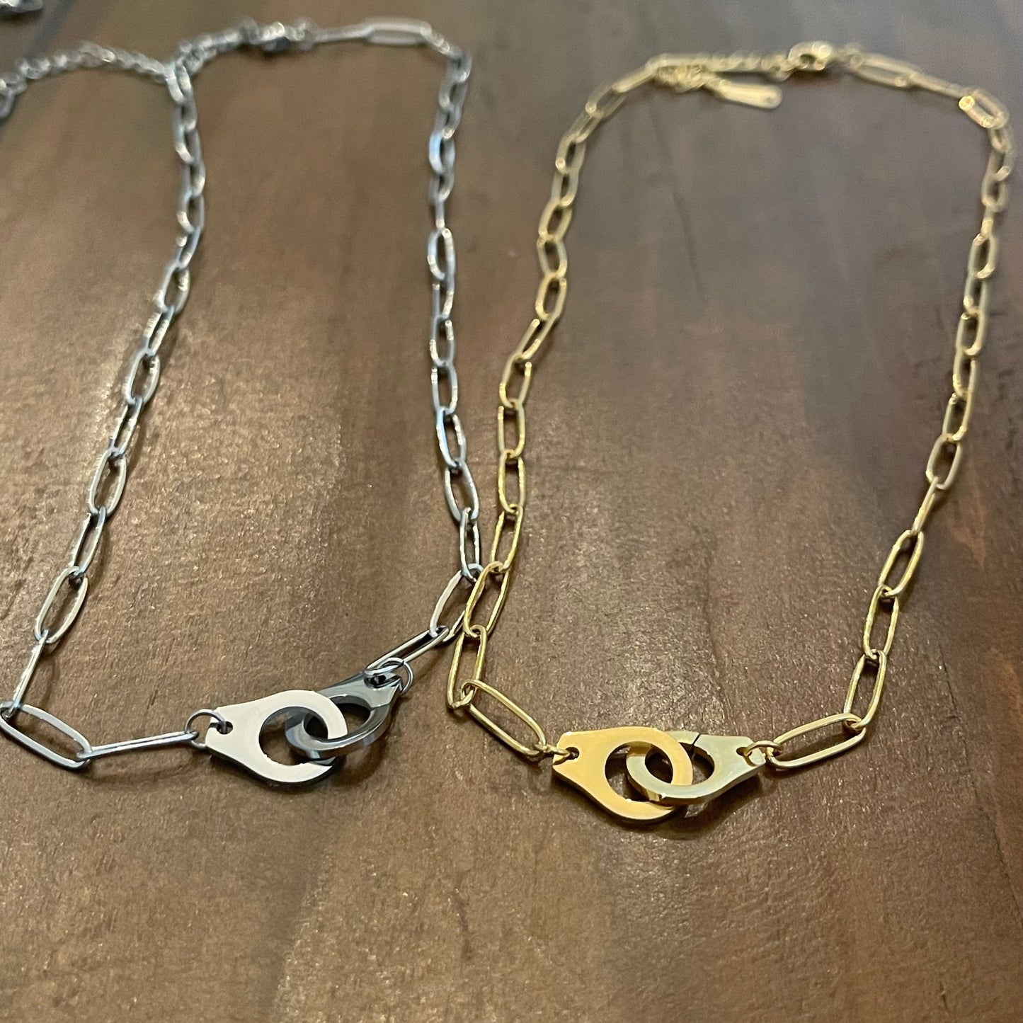handcuff paperclip necklace
