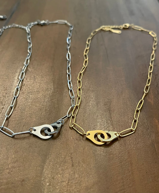 handcuff paperclip necklace
