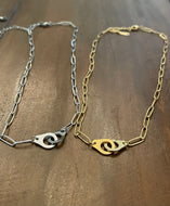 handcuff paperclip necklace