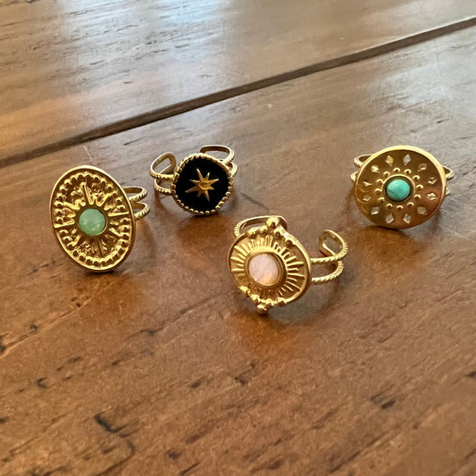 colorful adjustable ring