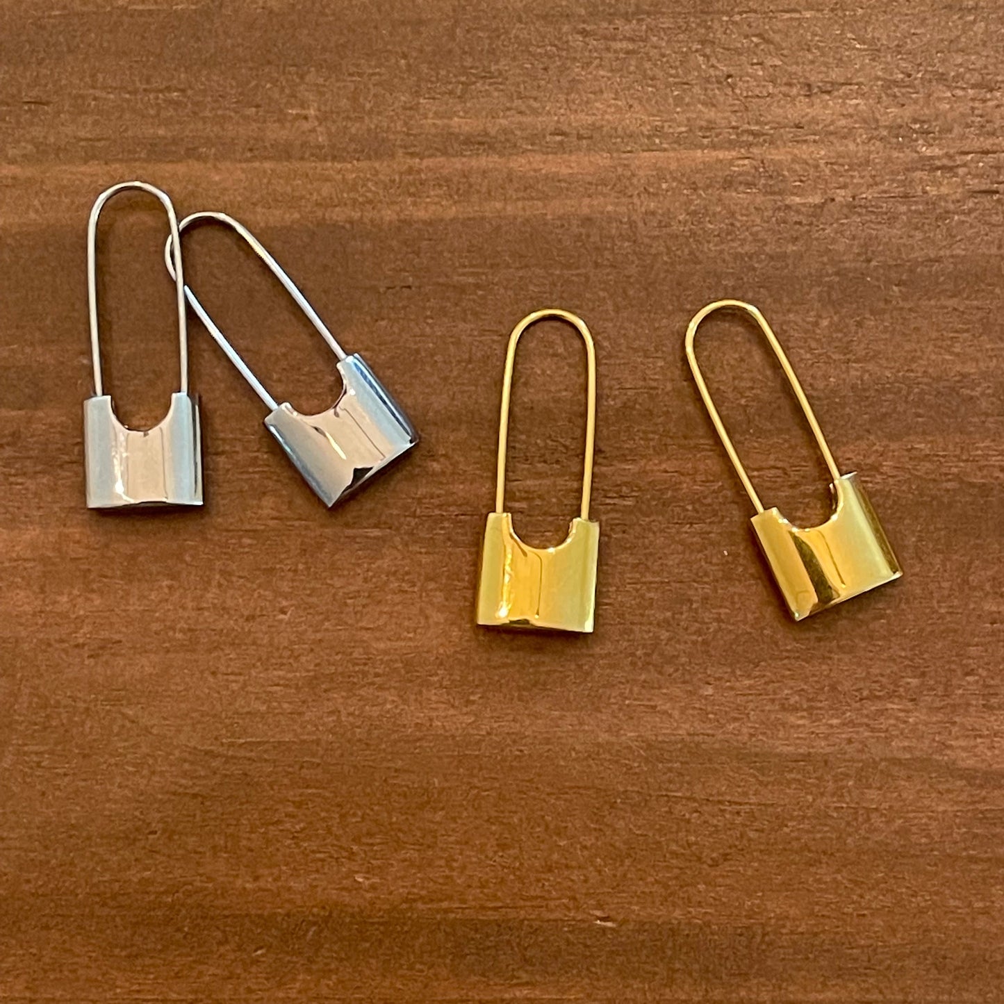 safety pin earrings