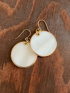 pearl coin earrings