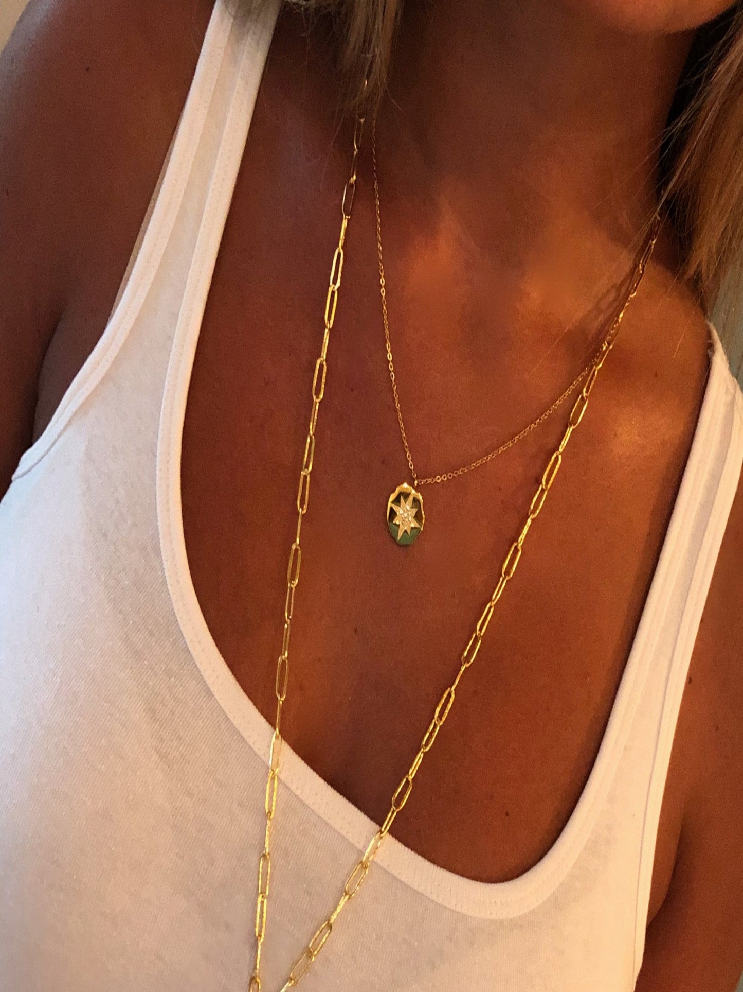large north star pendant necklace
