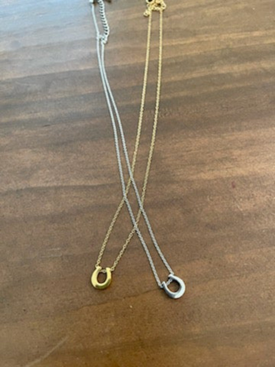 lucky little horseshoe pendant necklace