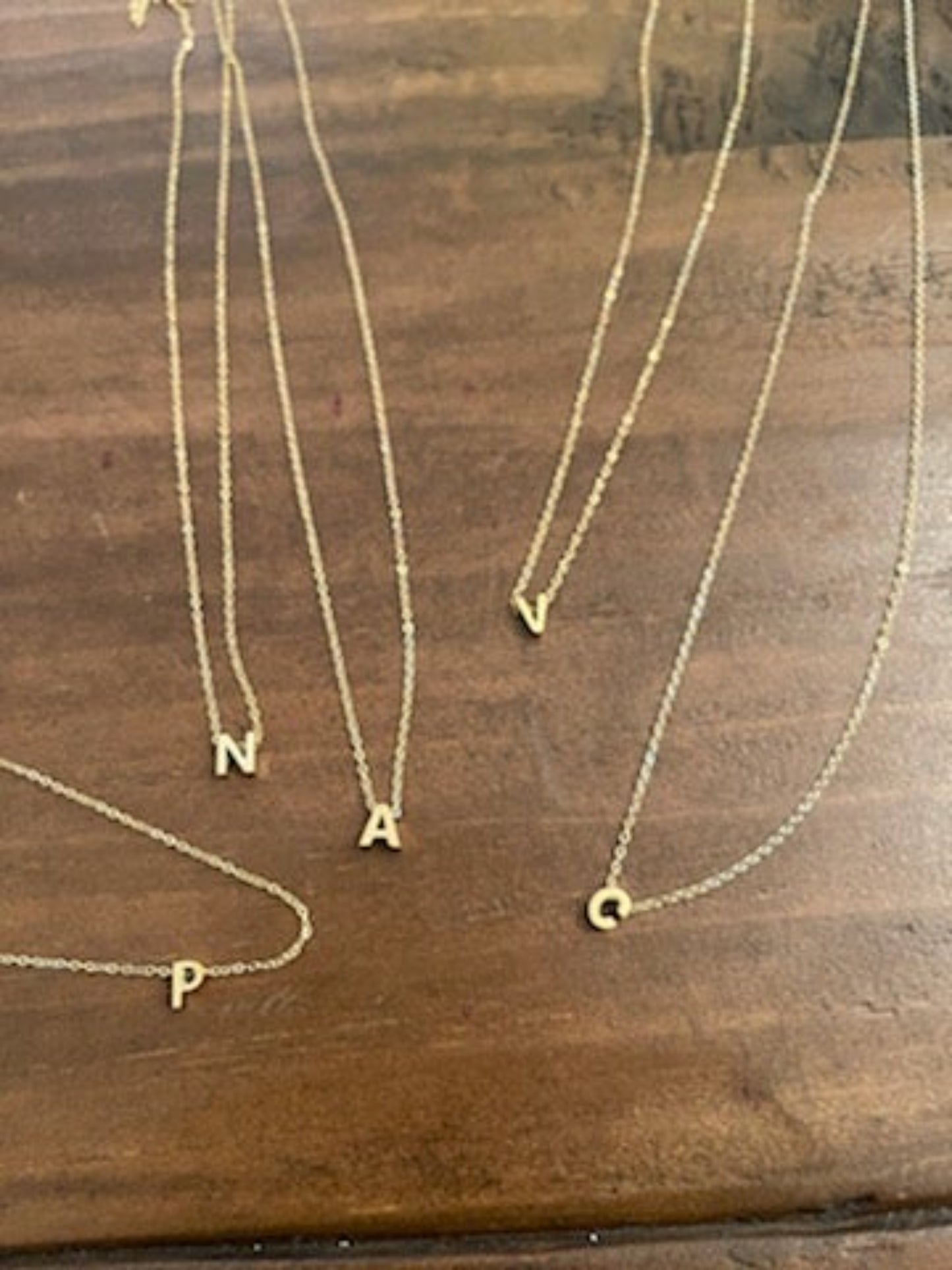 dainty initial necklace
