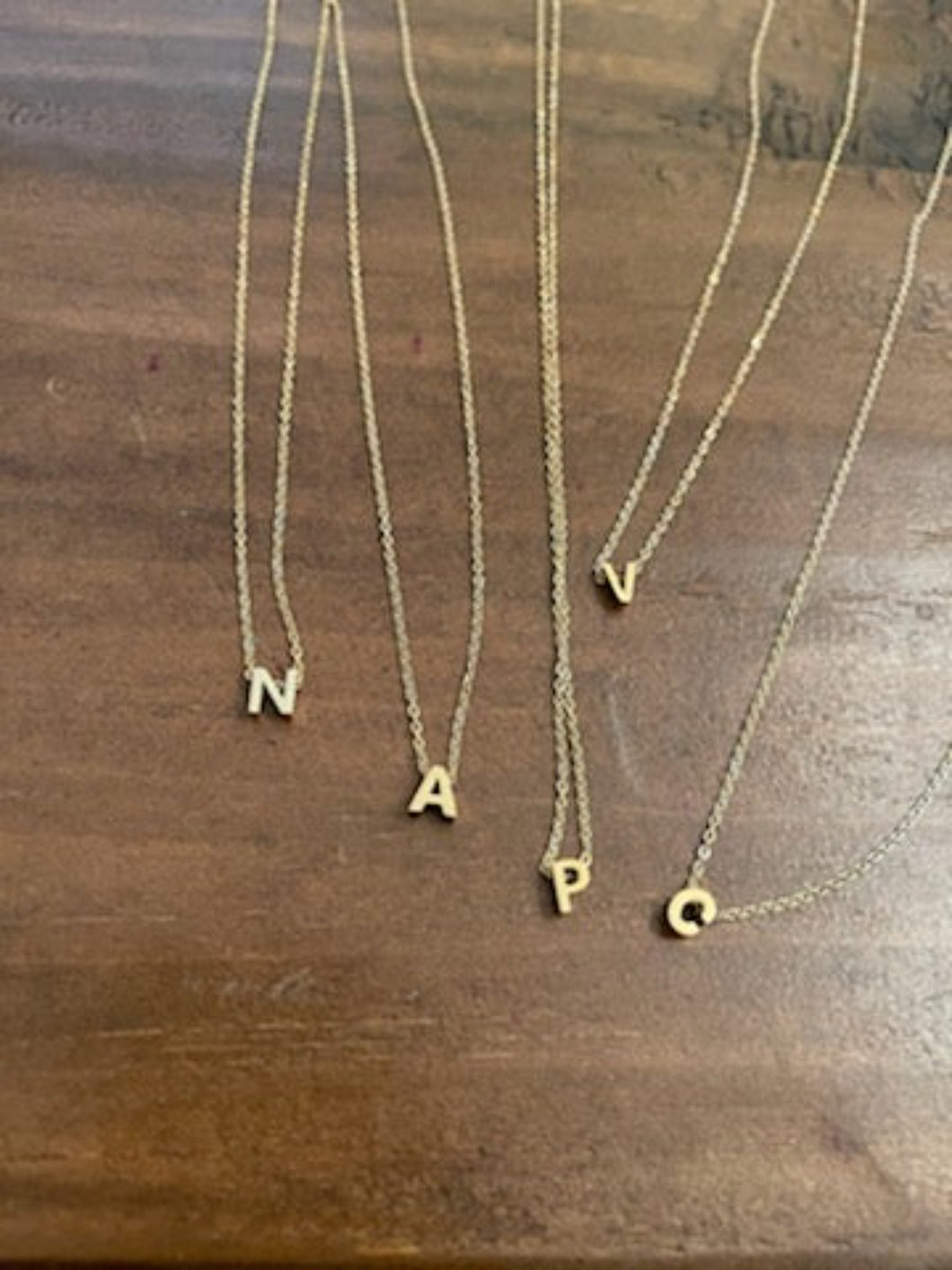 dainty initial necklace