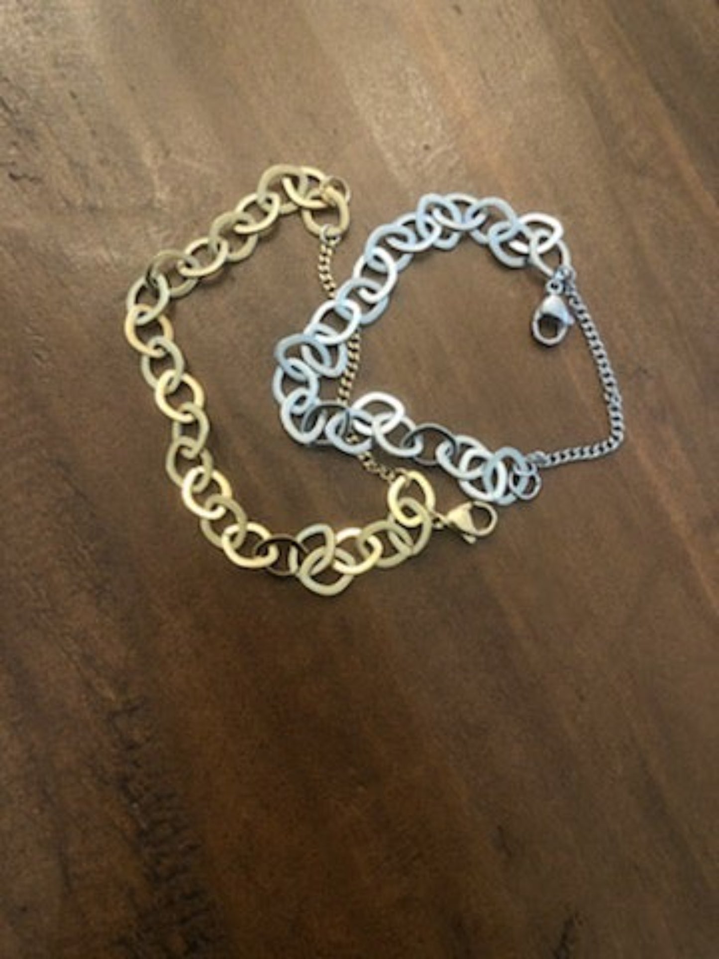 stainless steel oval link bracelet
