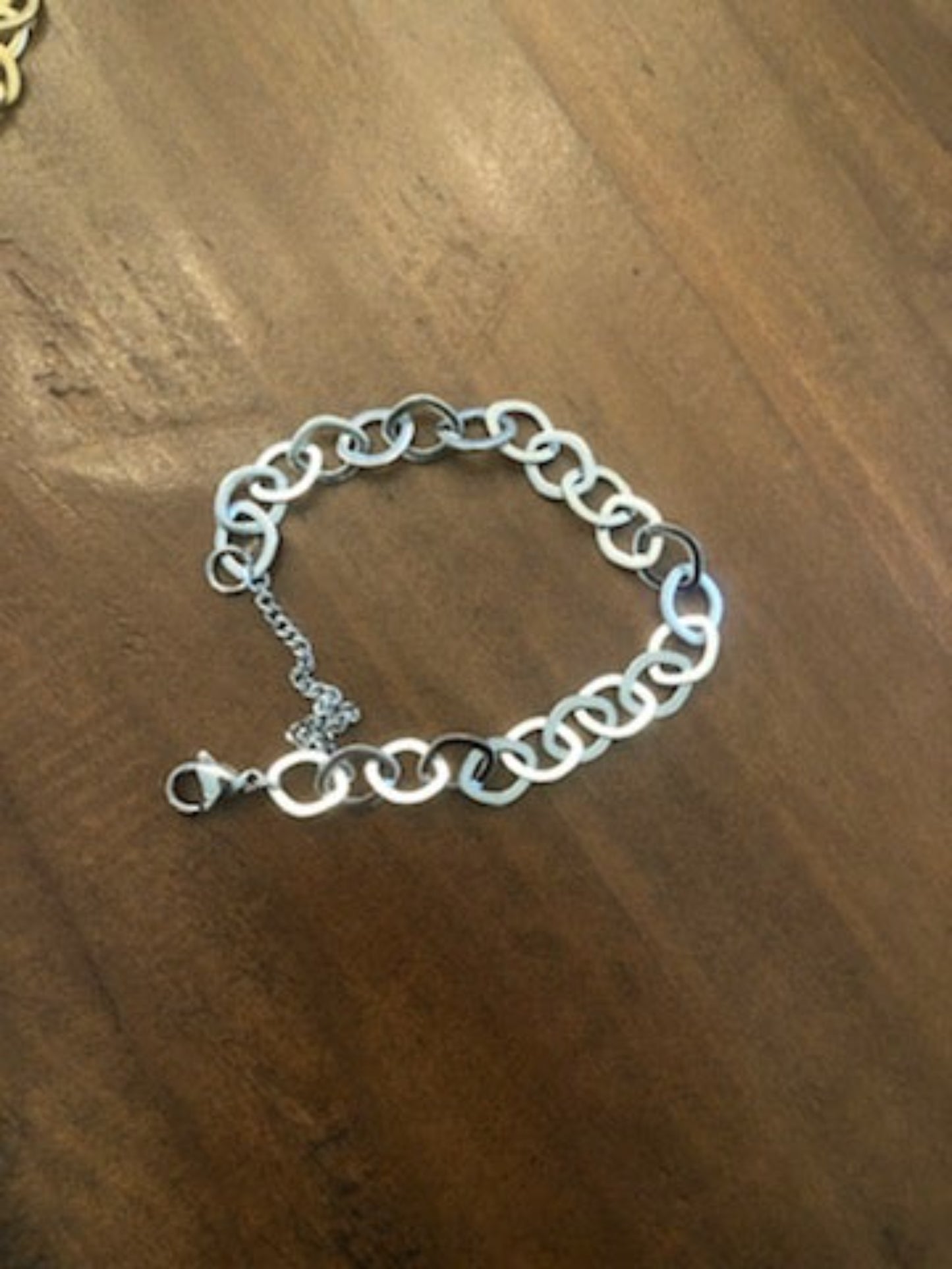 stainless steel oval link bracelet