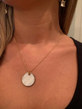 Load image into Gallery viewer, pearl coin pendant necklace