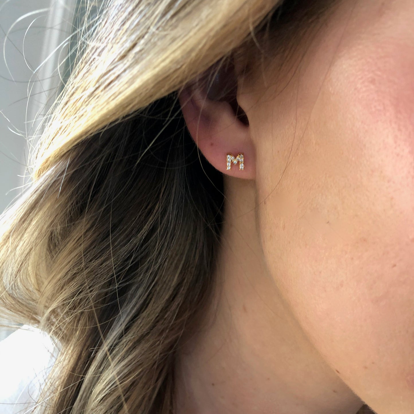 cz initial studs