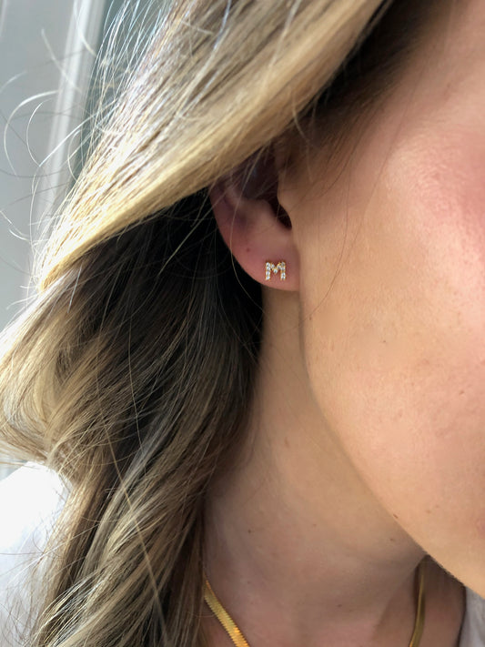 cz initial studs