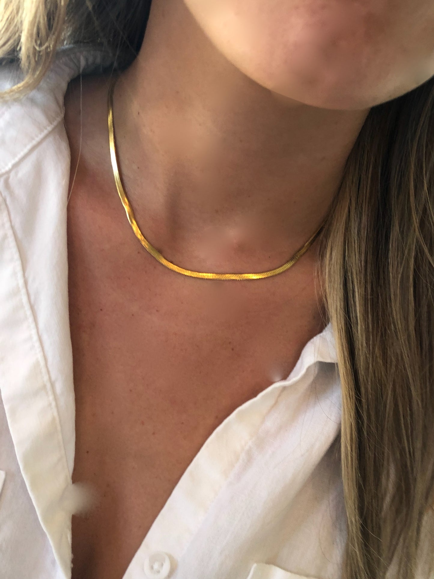 thin snake chain necklace