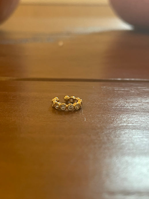 cz circle ear cuff