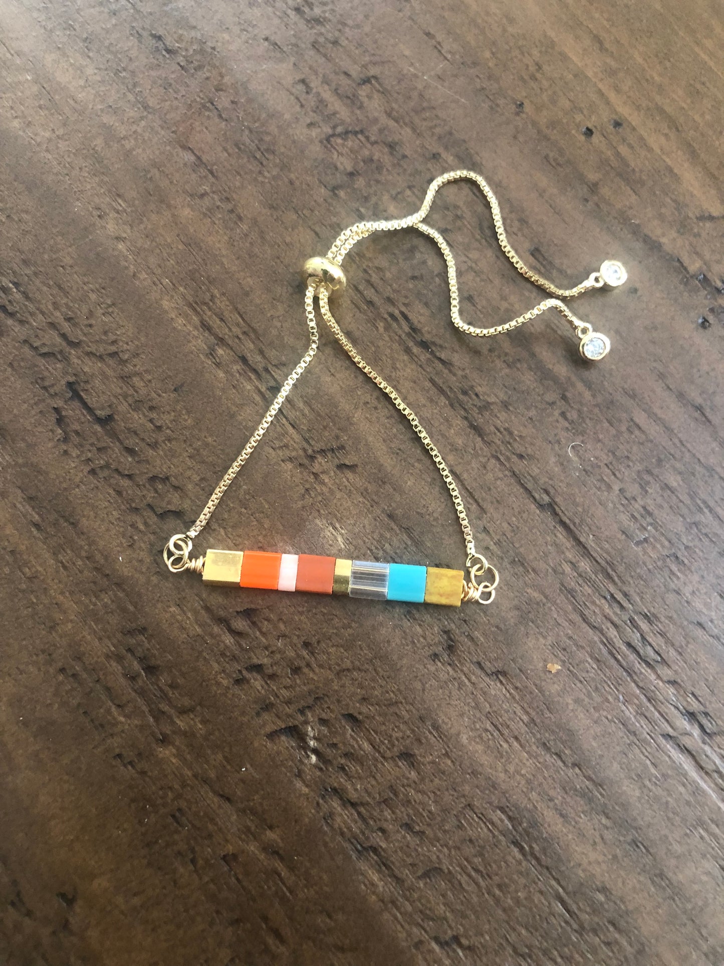 boho tile beaded bracelet