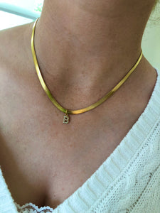 cz initial pendant necklace