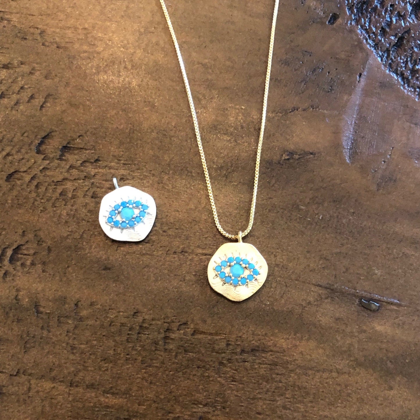 large evil eye necklace