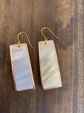 Load image into Gallery viewer, large rectangle shell earrings