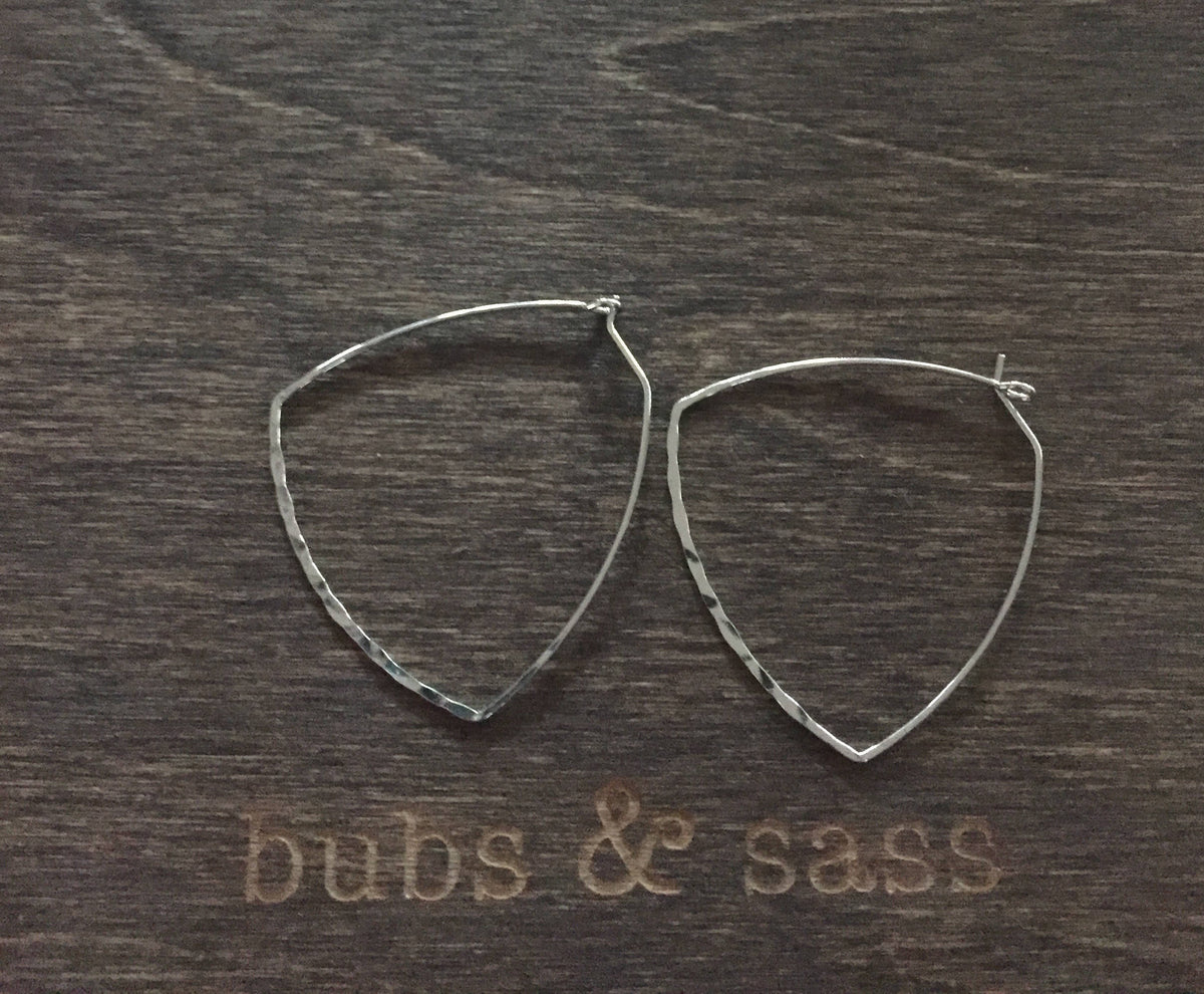 triangle hoop earrings