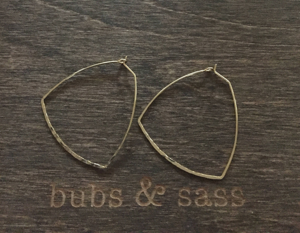 triangle hoop earrings