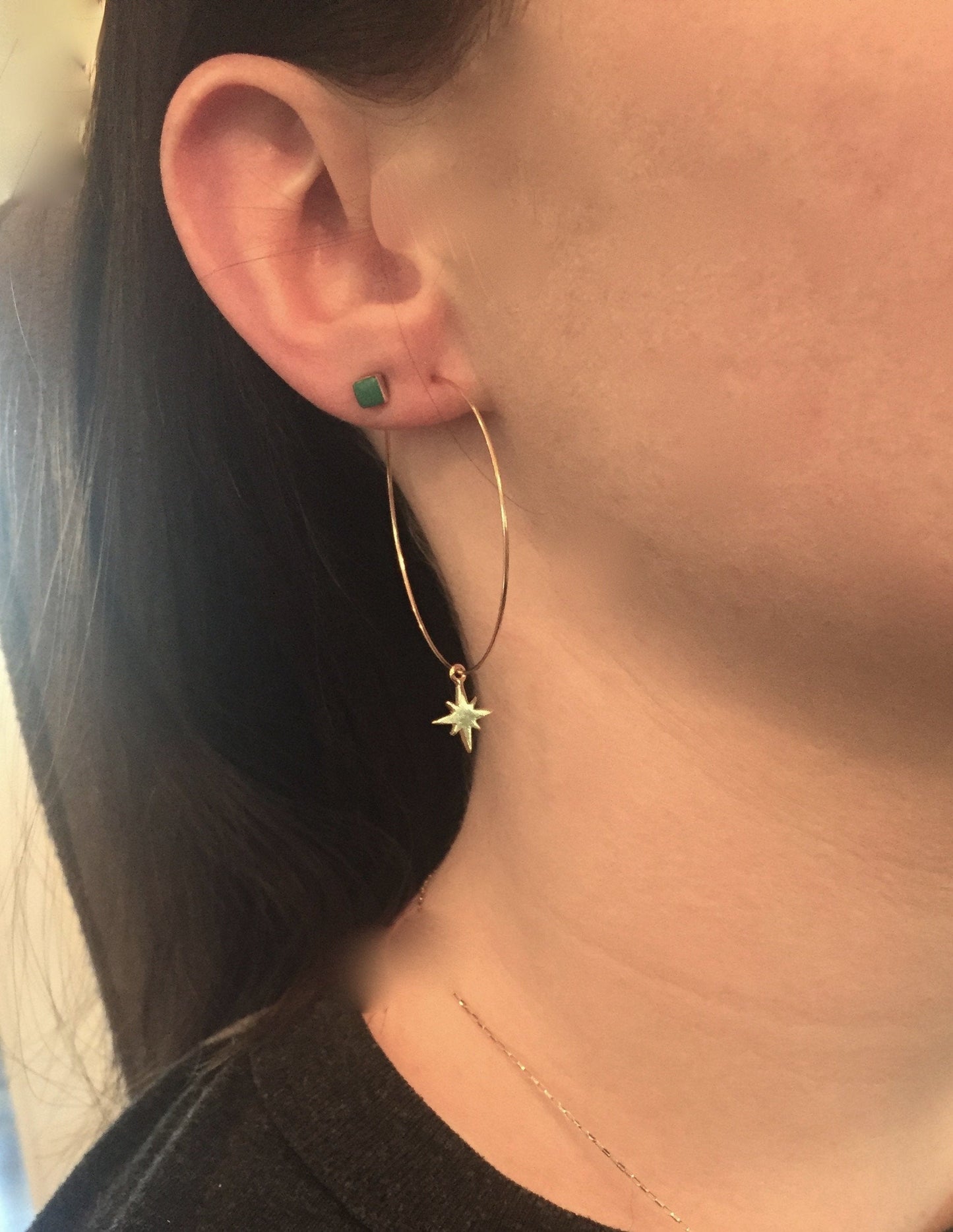 starburst hoop earrings