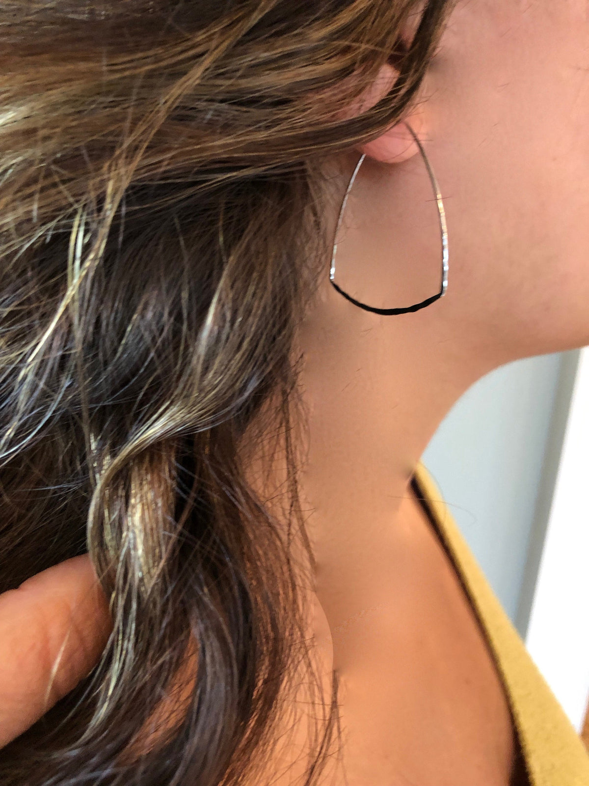 triangle hoop earrings