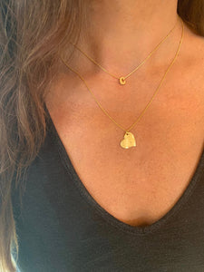 hammered heart necklace