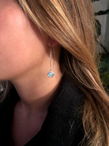 teardrop marquis glass stone earrings