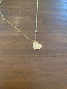 hammered heart necklace