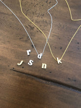 Load image into Gallery viewer, typewriter font initial necklace