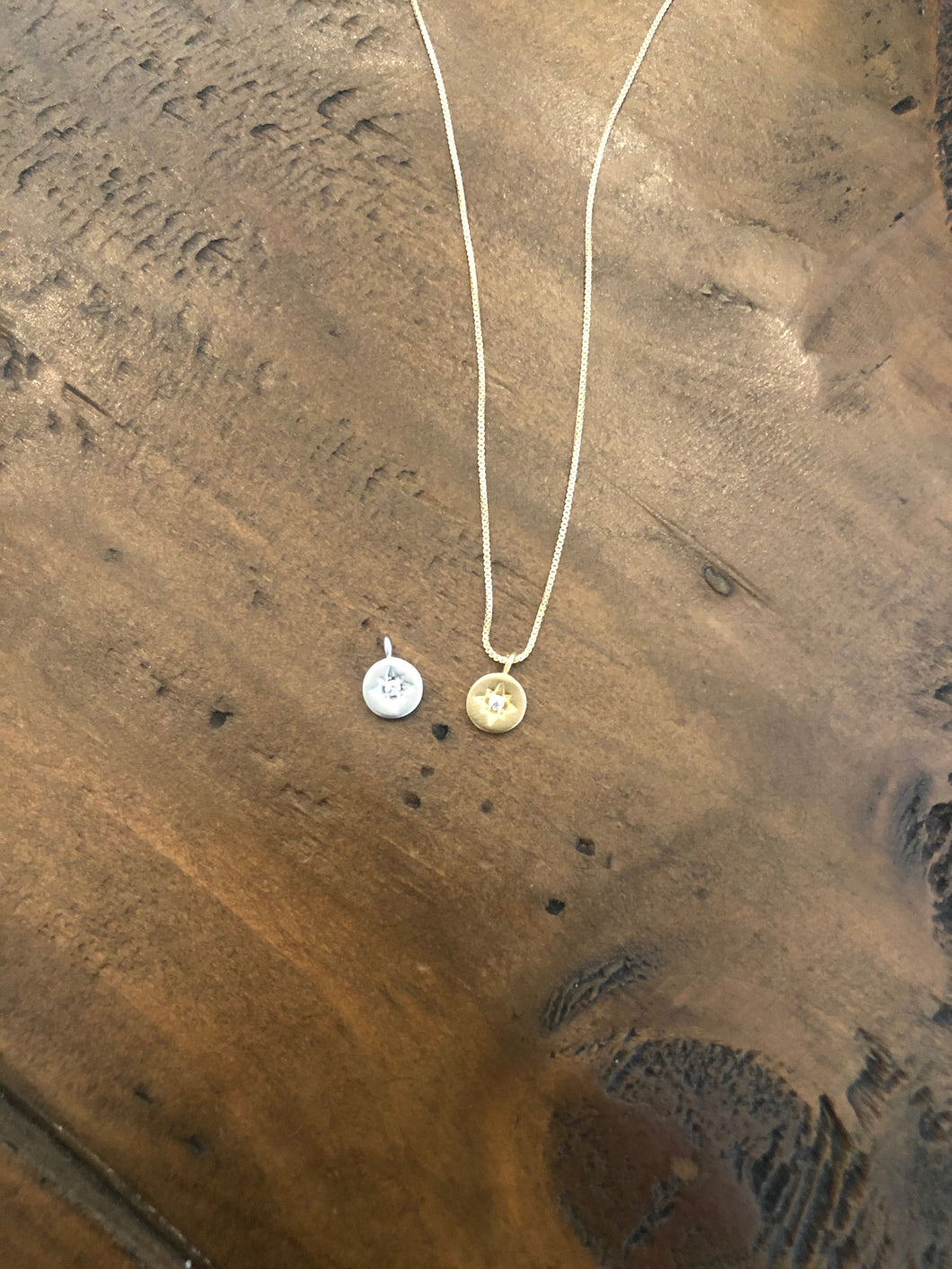 tiny north star pendant necklace