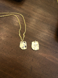 square coin pendant necklace