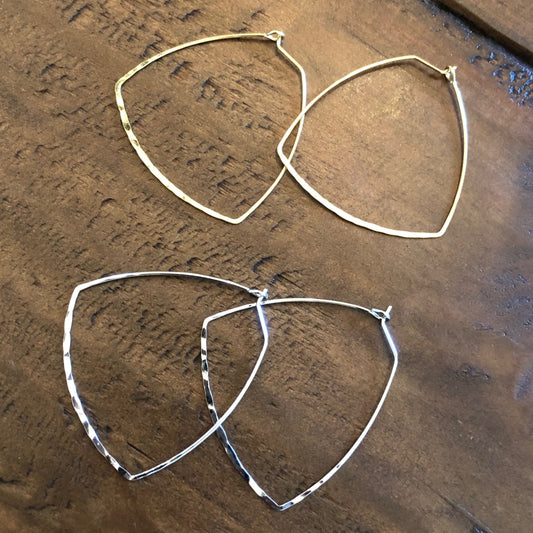 triangle hoop earrings