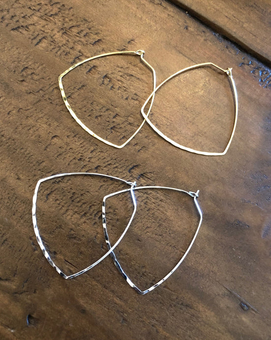 triangle hoop earrings
