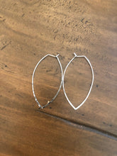 Load image into Gallery viewer, hammered marquis wired earrings