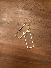 Load image into Gallery viewer, rectangle geometric hoops earrings