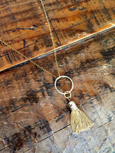 Load image into Gallery viewer, small tassel pendant necklace
