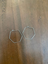Load image into Gallery viewer, hexagon hoop earrings