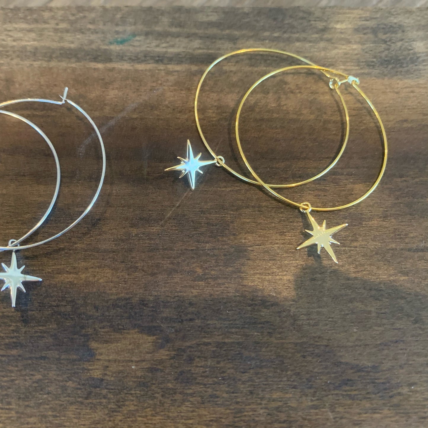 starburst hoop earrings
