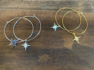 starburst hoop earrings