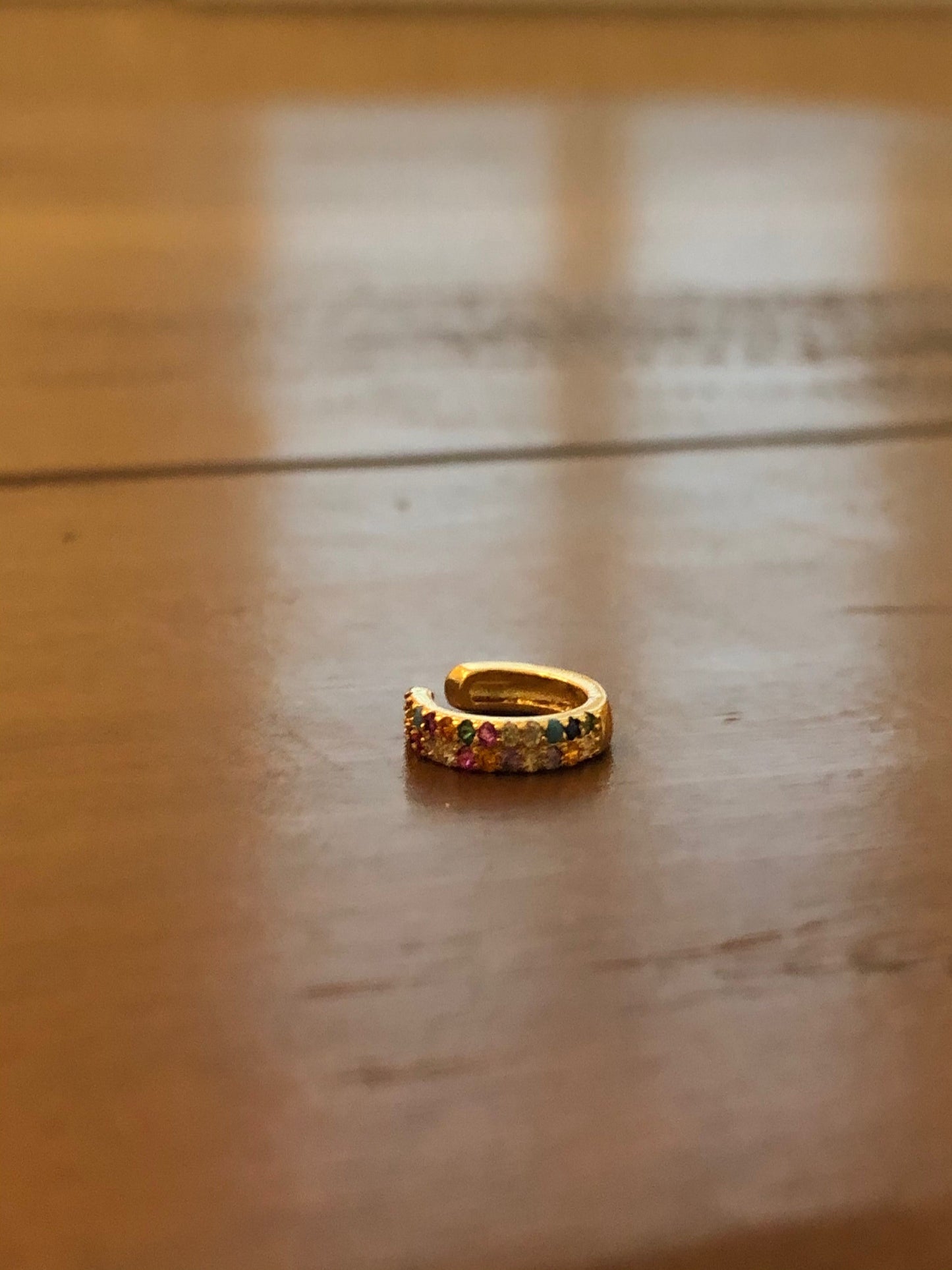 multicolor cz ear cuff