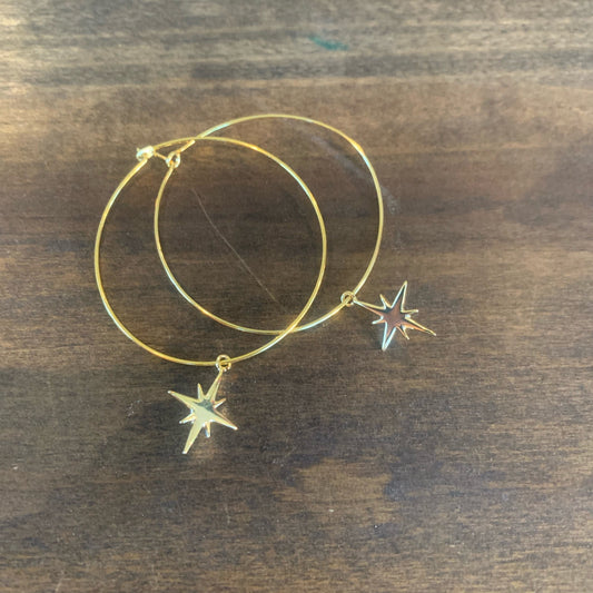 starburst hoop earrings