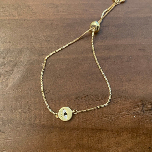 cz evil eye bracelet