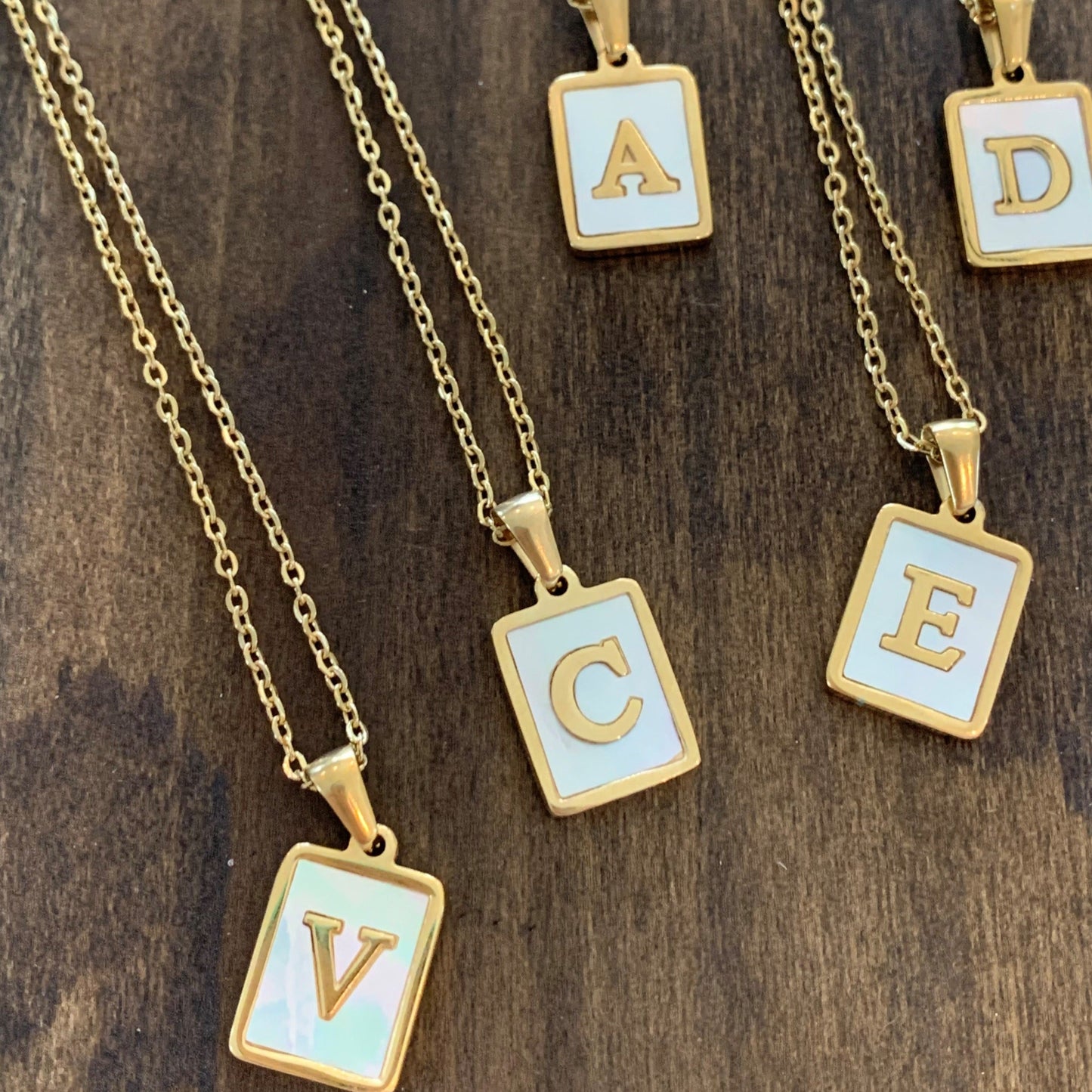 initial shell pendant