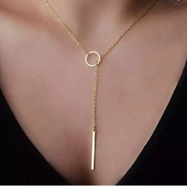 circle lariat necklace