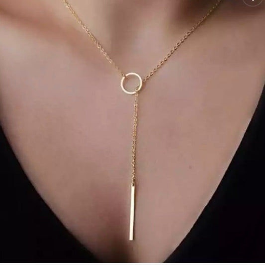 circle lariat necklace