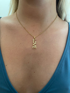 cz love pendant necklace