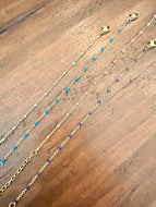 gold chain beaded bracelet