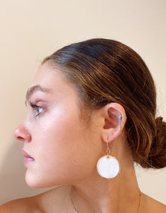 pearl coin earrings
