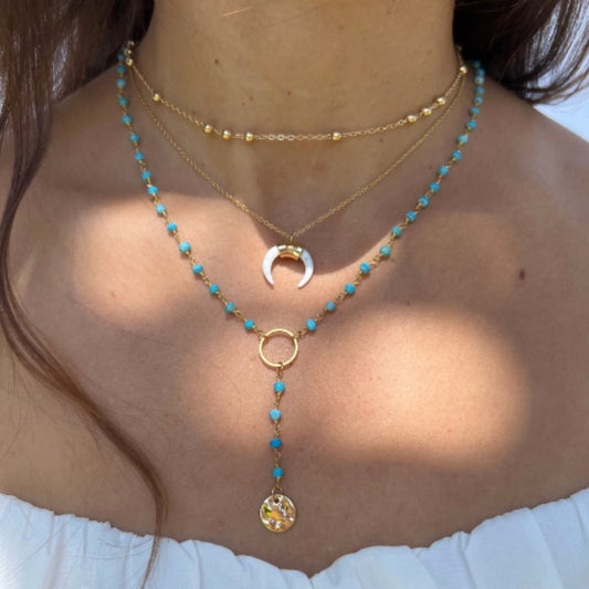 rosary lariat necklace